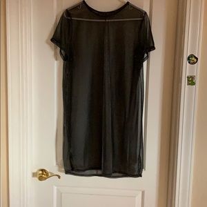 Black Sparkly See Through Dress